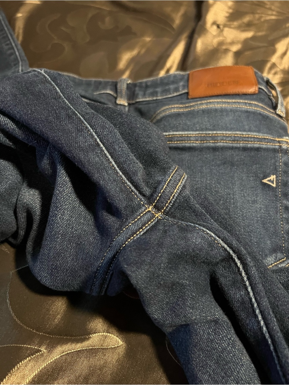 Hidden Los Angeles Straight  High Rise Dark Wash Denim Jeans Stretch Raw Hem 28 - Picture 13 of 13